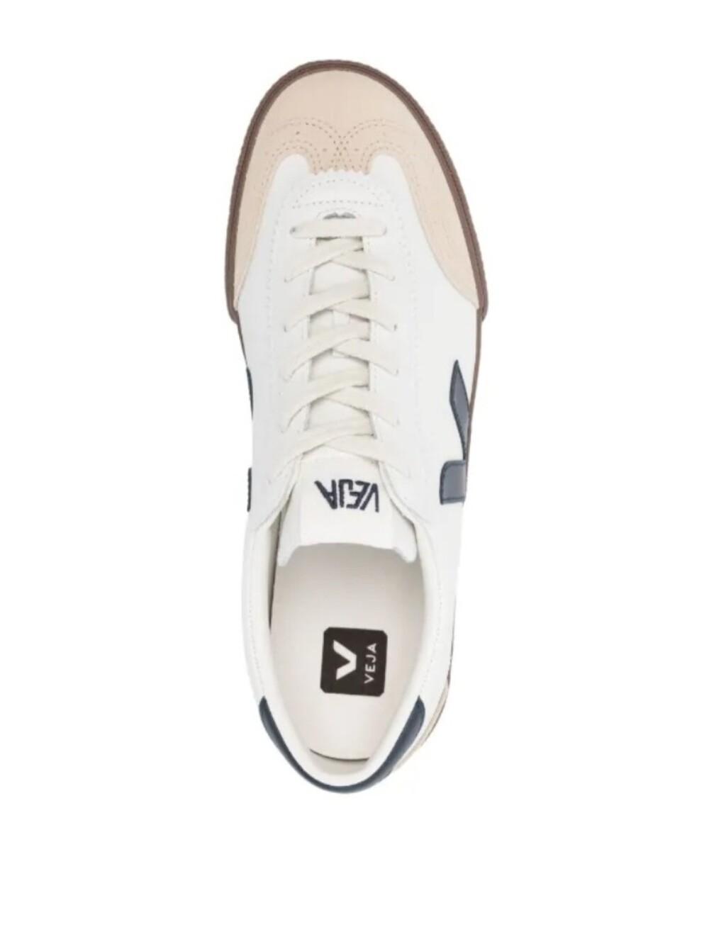Veja Volley O.T. Leather White Nautico Bark Sneaker. Unisex. - Picture 5 of 6